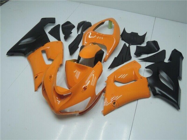 2005-2006 Orange Black Kawasaki ZX6R Bike Fairings UK 2005-2006 Orange Black Kawasaki ZX6R Bike Fairings UK