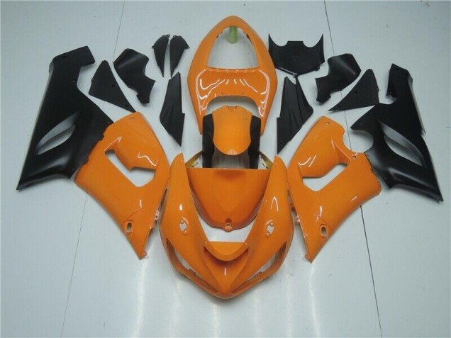 2005-2006 Orange Black Kawasaki ZX6R Bike Fairings UK 2005-2006 Orange Black Kawasaki ZX6R Bike Fairings UK