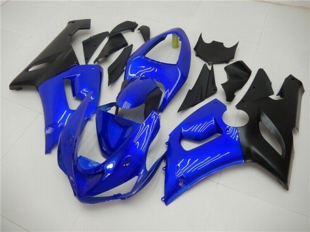 2005-2006 Blue Kawasaki ZX6R Bike Fairings UK 2005-2006 Blue Kawasaki ZX6R Bike Fairings UK