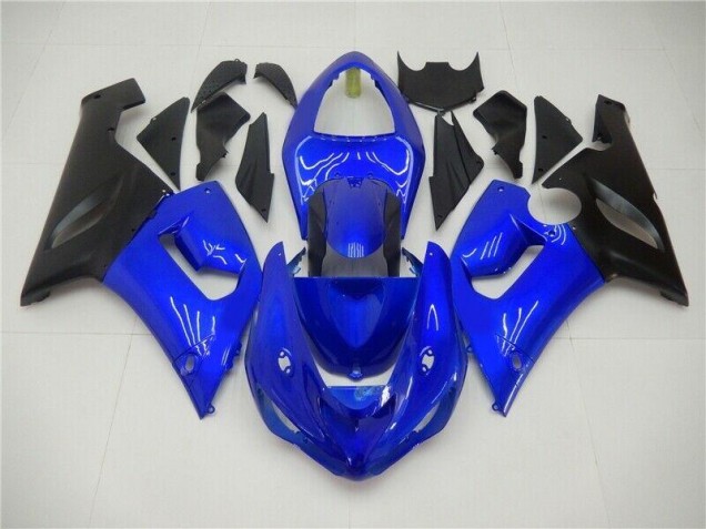 2005-2006 Blue Kawasaki ZX6R Bike Fairings UK 2005-2006 Blue Kawasaki ZX6R Bike Fairings UK