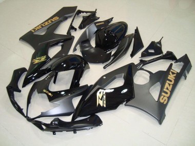 2005-2006 Black with Gold Decals Suzuki GSXR 1000 Motorcylce Fairings UK