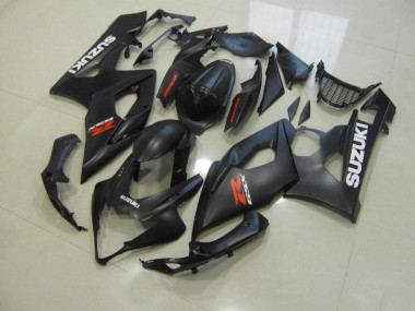 2005-2006 Matte Black with White Decals Suzuki GSXR 1000 Bike Fairing Kit UK