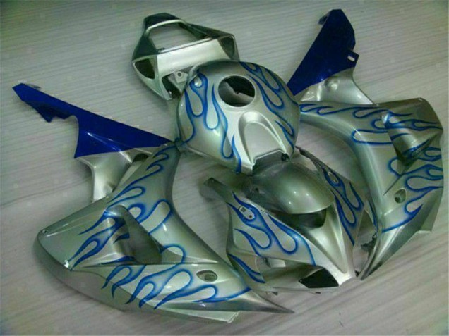 2006-2007 Blue Flame Silver Honda CBR1000RR Motorcycle Fairing Kits UK 2006-2007 Blue Flame Silver Honda CBR1000RR Motorcycle Fairing Kits UK