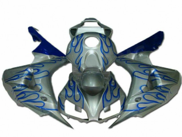2006-2007 Blue Flame Silver Honda CBR1000RR Motorcycle Fairing Kits UK 2006-2007 Blue Flame Silver Honda CBR1000RR Motorcycle Fairing Kits UK