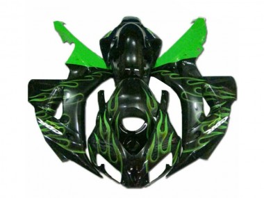 2006-2007 Green Flame Black Honda CBR1000RR Moto Fairings UK