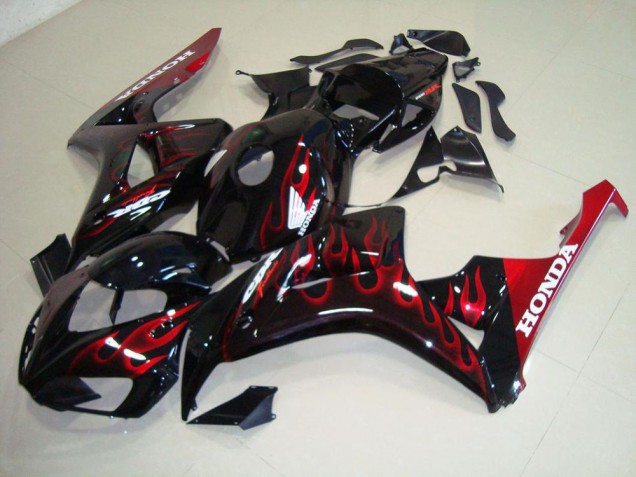 2006-2007 Red Flame Honda CBR1000RR Motorcylce Fairings UK