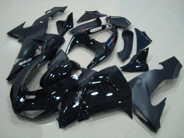 2006-2007 Glossy Black Matte Black Kawasaki ZX10R Motorcyle Fairings UK 2006-2007 Glossy Black Matte Black Kawasaki ZX10R Motorcyle Fairings UK