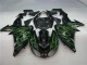 2006-2007 Black Green Flame Kawasaki ZX10R Motorcycle Fairing UK 2006-2007 Black Green Flame Kawasaki ZX10R Motorcycle Fairing UK