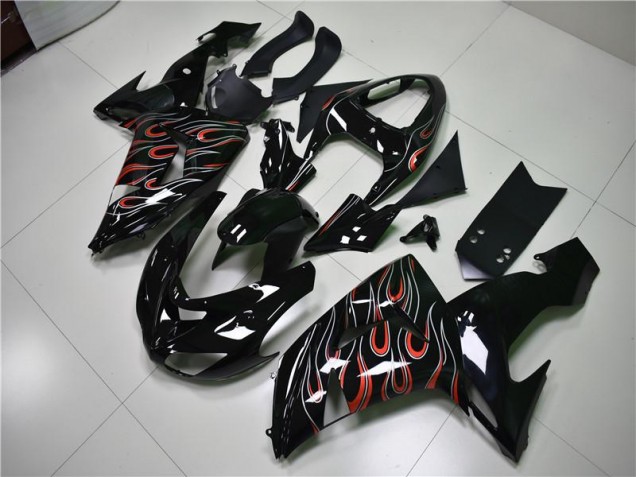 2006-2007 Black Grey Red Kawasaki ZX10R Motorbike Fairing UK