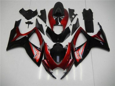 2006-2007 Red Black Suzuki GSXR 600/750 Motor Bike Fairings UK