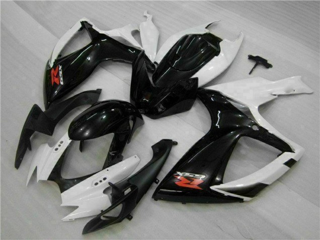 2006-2007 White Black Suzuki GSXR 600/750 Motorcycle Fairings Kit UK