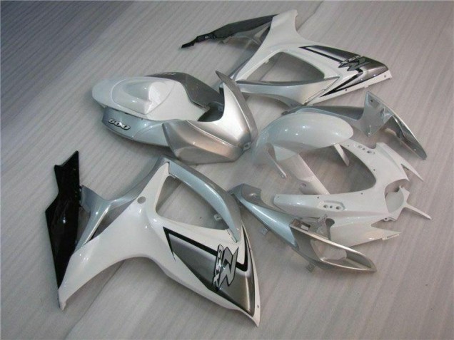 2006-2007 White Silver Suzuki GSXR 600/750 Bike Fairings UK