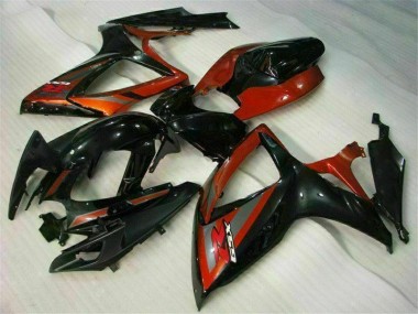 2006-2007 Black Red Suzuki GSXR 600/750 Motorcycle Fairing Kits UK
