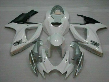 2006-2007 White Silver Suzuki GSXR 600/750 Motorcycle Fairing Kit UK