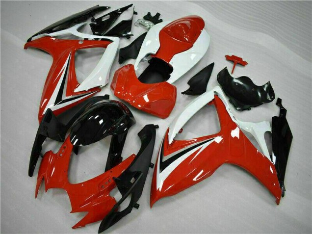 2006-2007 Red White Suzuki GSXR 600/750 Motorcycle Fairings Kits UK