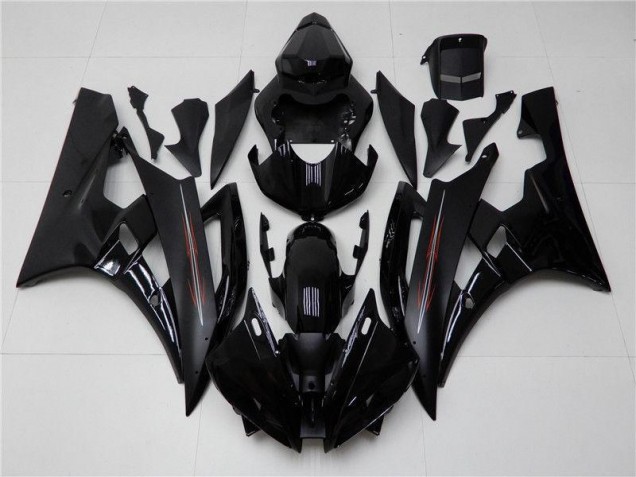2006-2007 Glossy Matte Black Yamaha YZF R6 Motor Bike Fairings UK