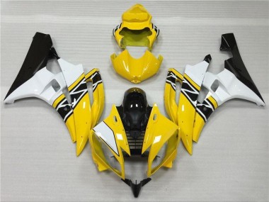 2006-2007 Yellow White Black Yamaha YZF R6 Motorbike Fairing Kits UK