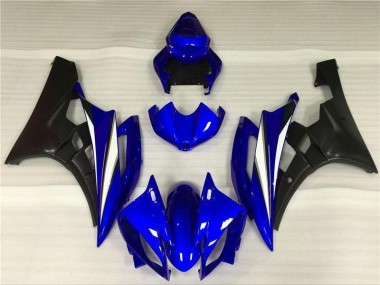 2006-2007 Blue Black Yamaha YZF R6 Motorcycle Fairings Kits UK