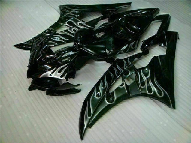 2006-2007 Silver Flame Black Yamaha YZF R6 Motor Fairings UK