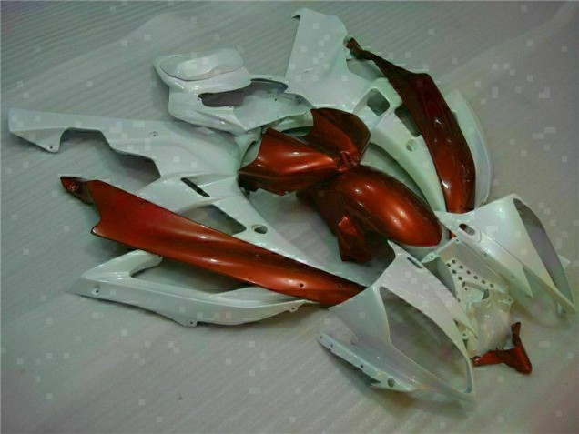 2006-2007 White Brown Yamaha YZF R6 Motorcylce Fairings UK