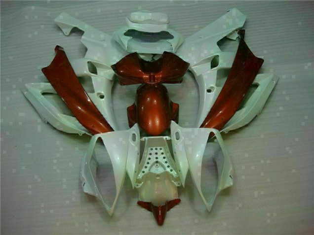 2006-2007 White Brown Yamaha YZF R6 Motorcylce Fairings UK