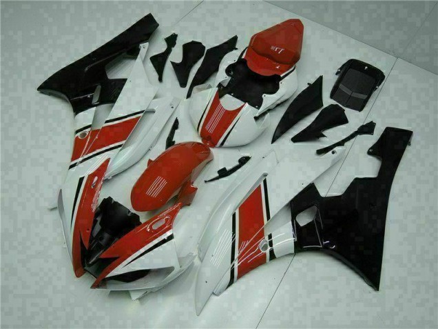 2006-2007 Red White Yamaha YZF R6 Motorcycle Fairings & Plastics UK