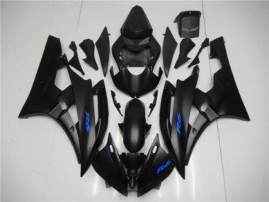 2006-2007 Black Blue Yamaha YZF R6 Bike Fairing Kit UK