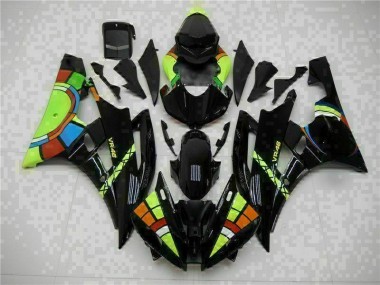 2006-2007 Black Yamaha YZF R6 Motorcycle Replacement Fairings UK