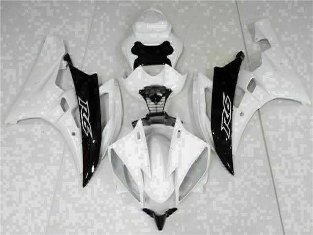2006-2007 White Black Yamaha YZF R6 Bike Fairings UK 2006-2007 White Black Yamaha YZF R6 Bike Fairings UK