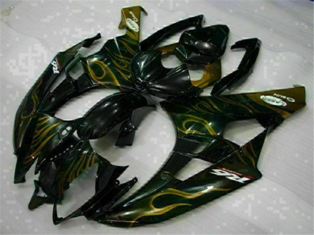 2006-2007 Black Yamaha YZF R6 Bike Fairing Kit UK