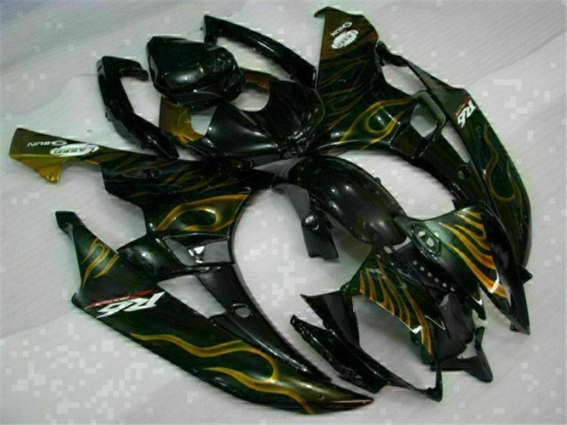 2006-2007 Black Yamaha YZF R6 Bike Fairing Kit UK