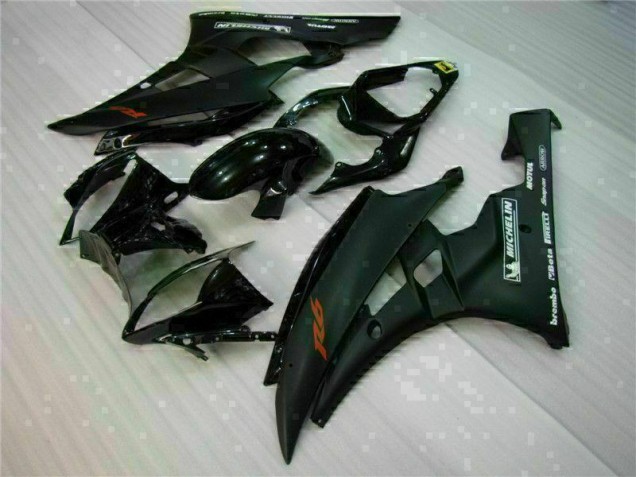 2006-2007 Black Yamaha YZF R6 Motorbike Fairing Kits UK 2006-2007 Black Yamaha YZF R6 Motorbike Fairing Kits UK