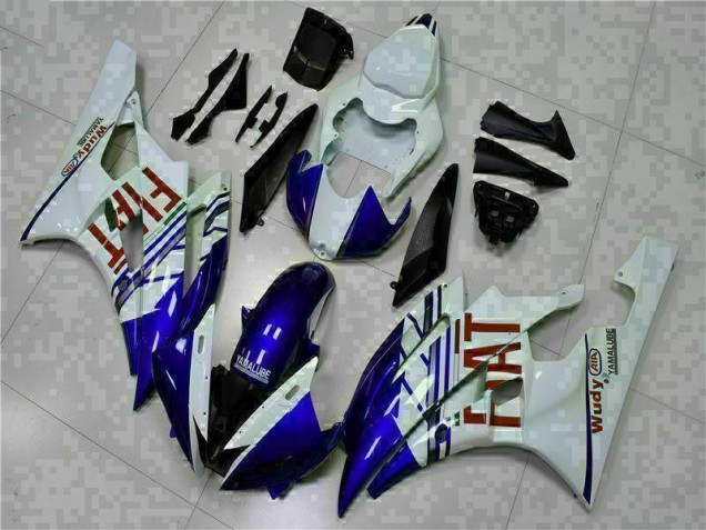 2006-2007 White Blue Yamaha YZF R6 Bike Fairings & Bodywork UK 2006-2007 White Blue Yamaha YZF R6 Bike Fairings & Bodywork UK