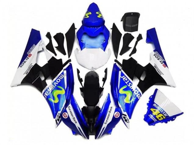 2006-2007 Blue Black White Yamaha YZF R6 Motor Fairings UK
