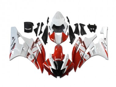 2006-2007 Red White Yamaha YZF R6 Motorcycle Fairings & Bodywork UK