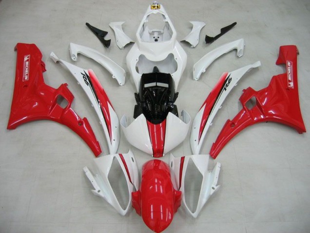 2006-2007 White Red Michelin Yamaha YZF R6 Motorcylce Fairings UK
