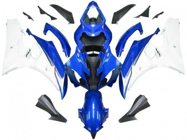 2006-2007 Blue White Yamaha YZF R6 Motorcycle Fairing Kit UK