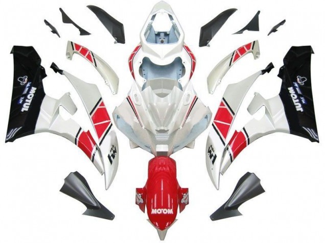 2006-2007 White Red Black Yamaha YZF R6 Bike Fairings UK