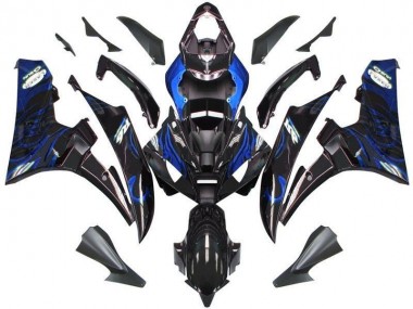 2006-2007 Black Blue Flame Yamaha YZF R6 Motor Bike Fairings UK