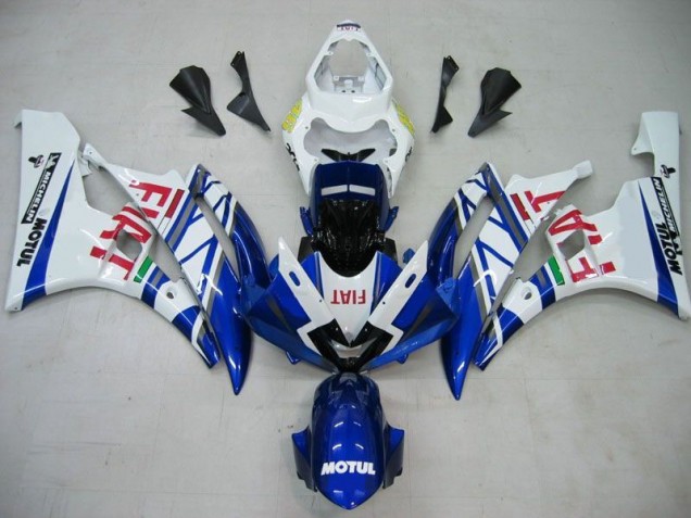 2006-2007 Blue White Motul Red Fiat Yamaha YZF R6 Motorcycle Fairings Kits UK