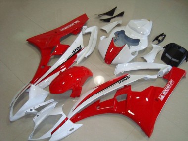 2006-2007 Red White Yamaha YZF R6 Motorcycle Fairing UK