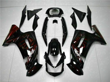 2006-2008 Red Flame Kawasaki EX650 Motorcycle Fairing UK