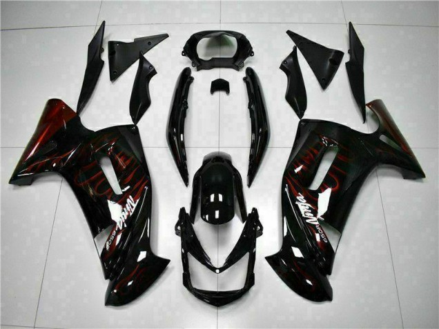 2006-2008 Red Flame Kawasaki EX650 Motorcycle Fairing UK 2006-2008 Red Flame Kawasaki EX650 Motorcycle Fairing UK