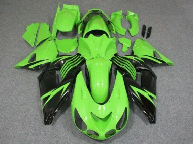 2006-2011 Green Black Kawasaki ZX14R ZZR1400 Bike Fairings UK