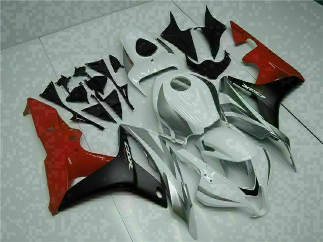 2007-2008 White Black Red Honda CBR600RR Bike Fairings UK 2007-2008 White Black Red Honda CBR600RR Bike Fairings UK