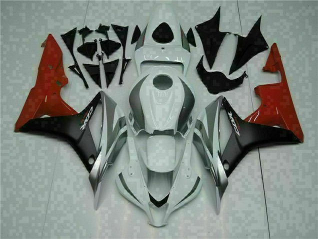 2007-2008 White Black Red Honda CBR600RR Bike Fairings UK 2007-2008 White Black Red Honda CBR600RR Bike Fairings UK