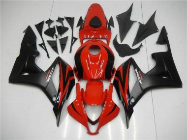 2007-2008 Black Red Honda CBR600RR Motor Bike Fairings UK