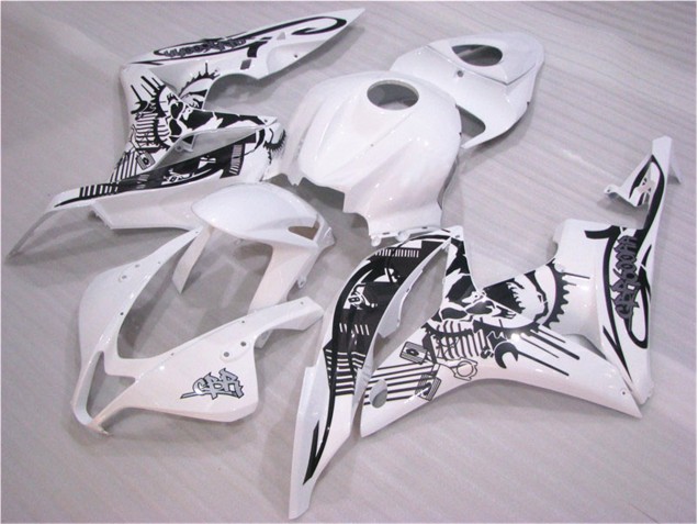 2007-2008 Black White Honda CBR600RR Replacement Motorcycle Fairings UK