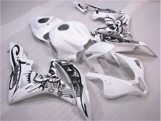2007-2008 Black White Honda CBR600RR Replacement Motorcycle Fairings UK