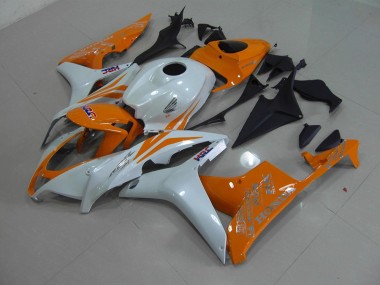 2007-2008 Pearl White Orange Honda CBR600RR Motorcylce Fairings UK